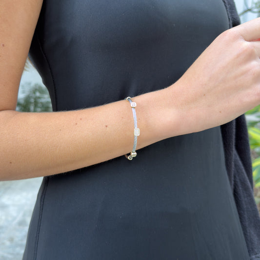 Minimalist Silver-Gold Rope Bracelet