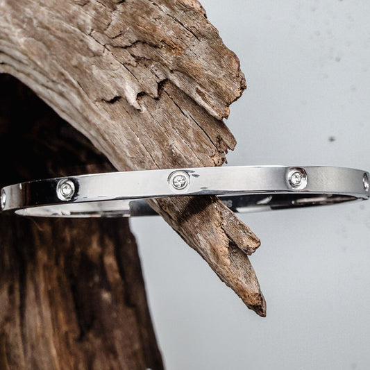 Silver Studded Bangle Bliss