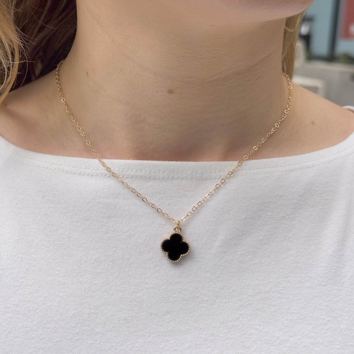 Clover Charm Gold Necklace
