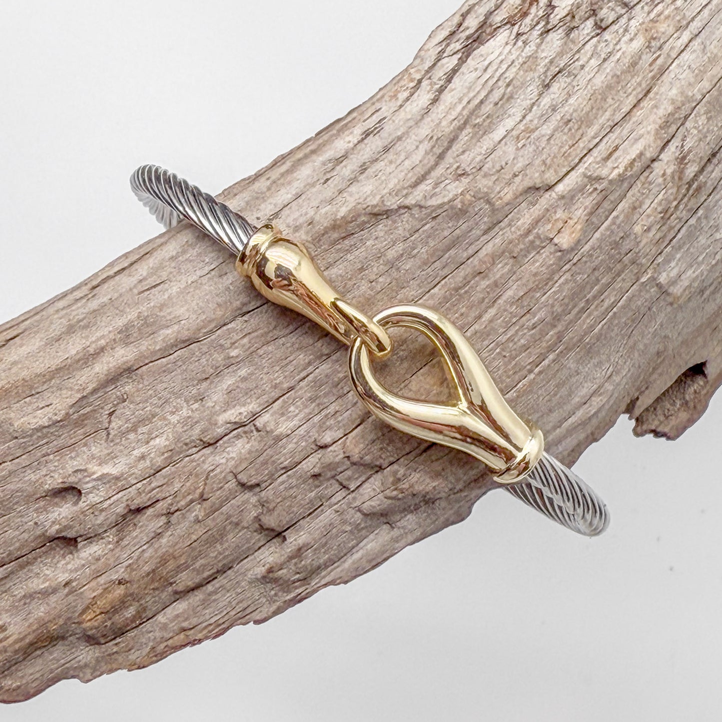 Two-Tone Rope Cuff Bracelet