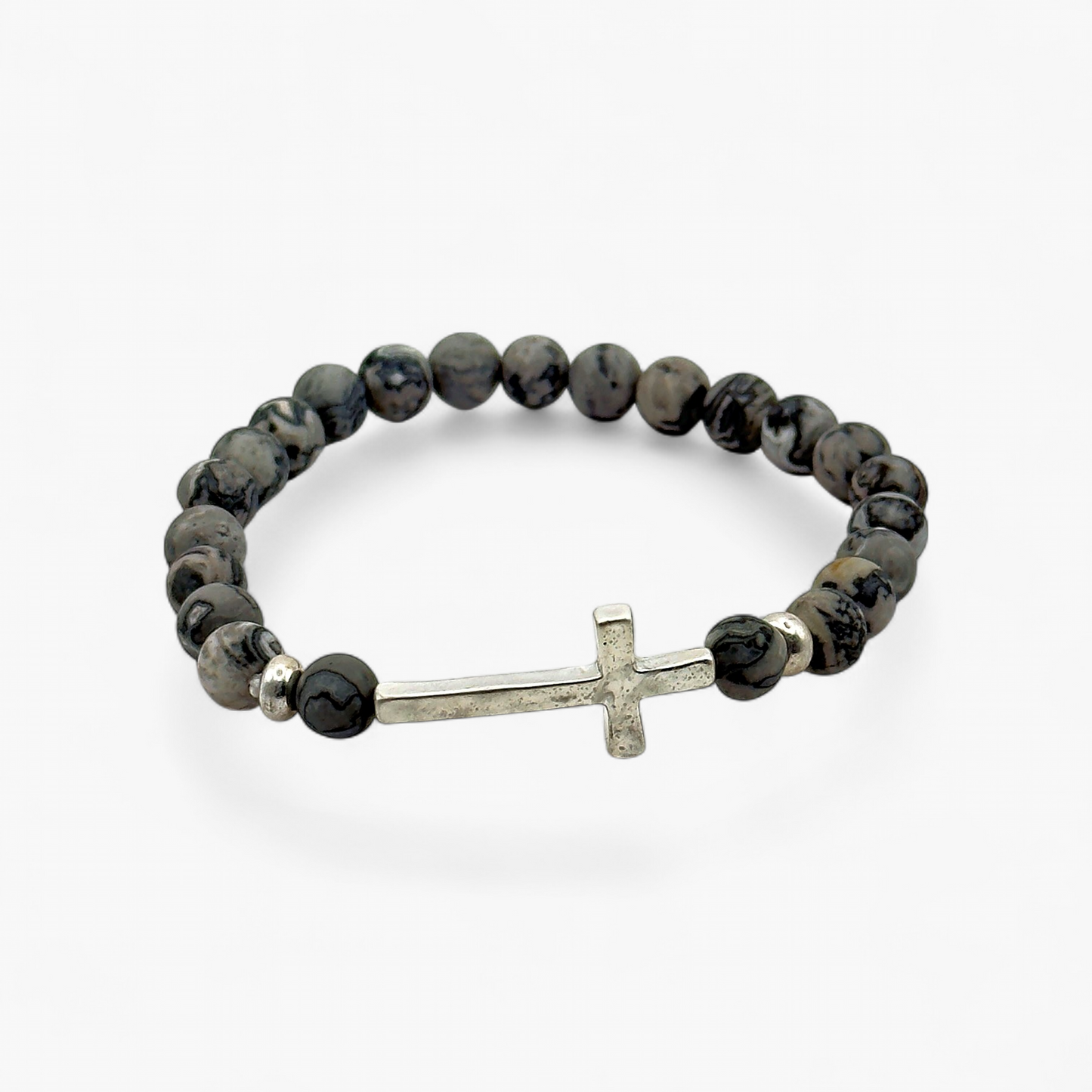 Grey Jasper Stretch Bracelet