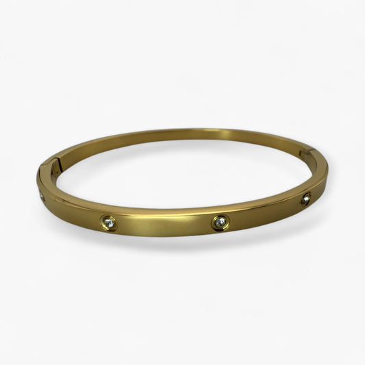 Gold Studded CZ Bangle
