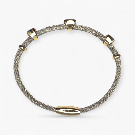 Minimalist Silver-Gold Rope Bracelet