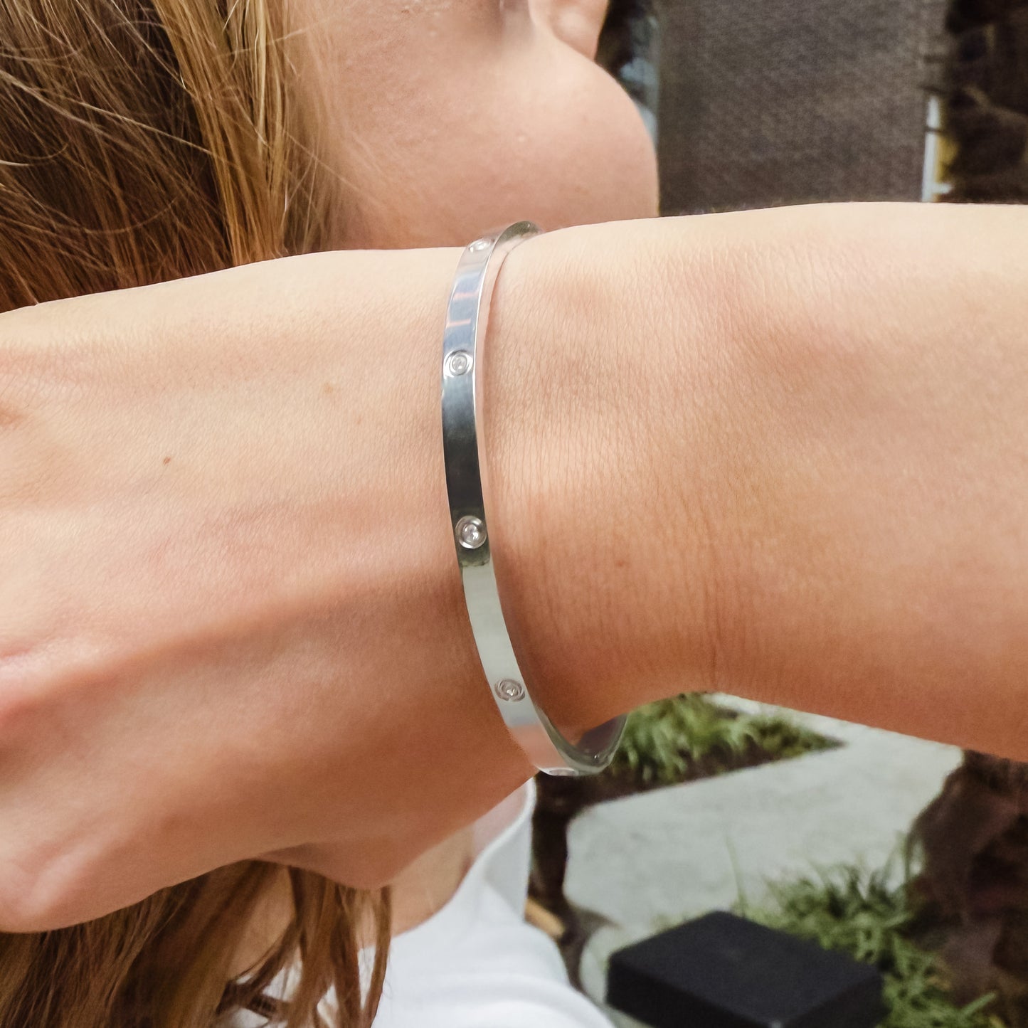 Silver Studded Bangle Bliss