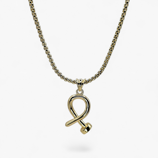 Gold Nail Pendant Necklace