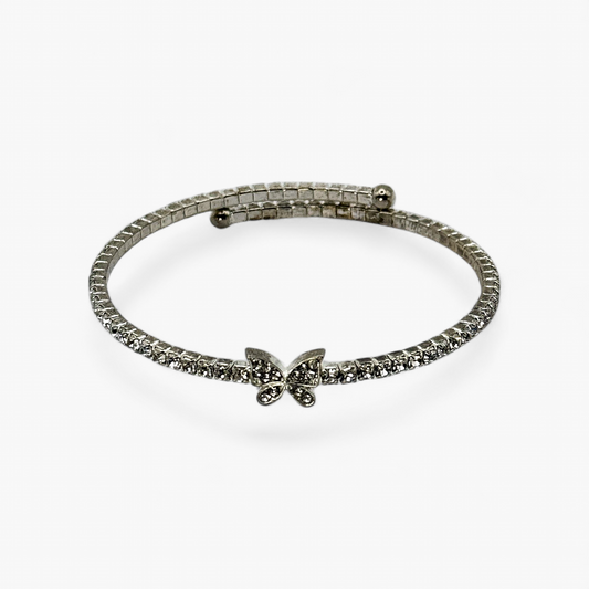 Sparkling Butterfly Statement Bracelet